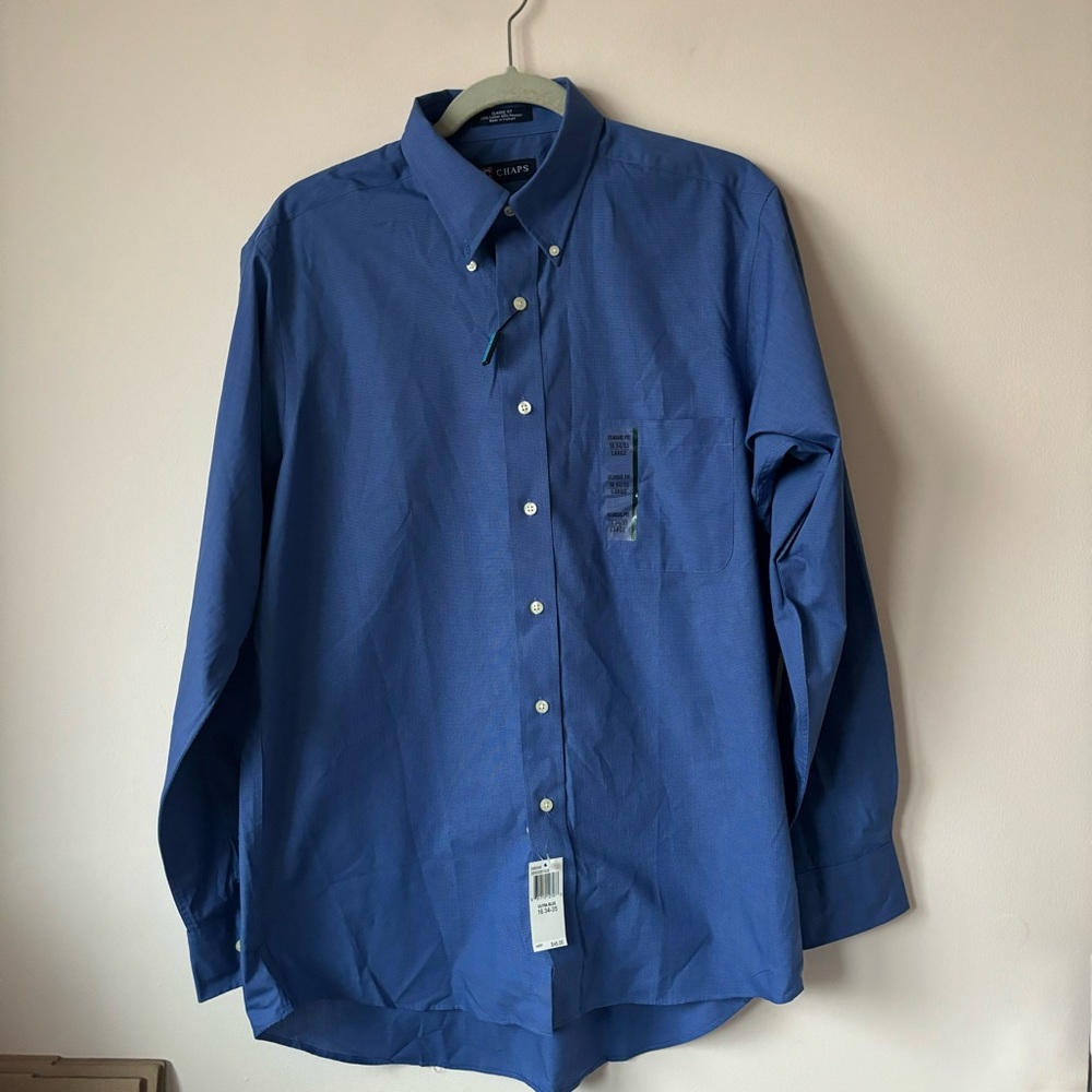 Chaps Classic Fit Shirt 16 34/35 Large NWT